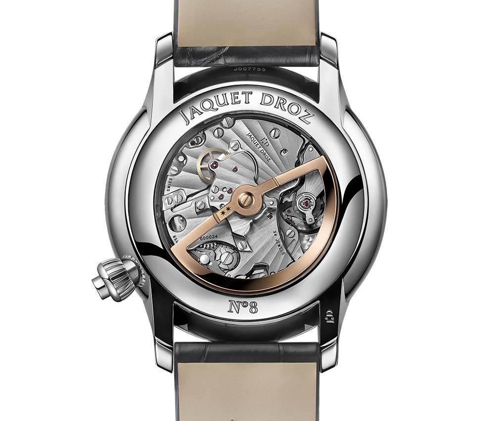 雅克德羅（Jaquet droz）大秒針偏心計(jì)時(shí)碼表縞瑪瑙表背