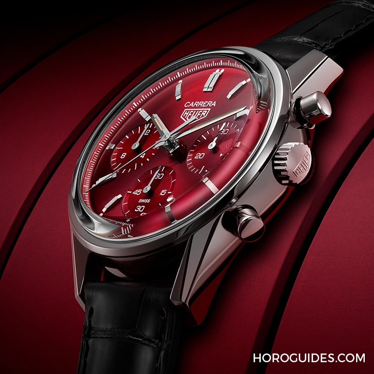 TAG HEUER - 高調復古感！ TAG Heuer CARRERA紅面限量計時腕表