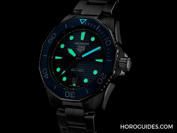 TAG HEUER - 藍白陶瓷圈！ TAG Heuer Aquaracer Professional 300 GMT兩地時間腕表