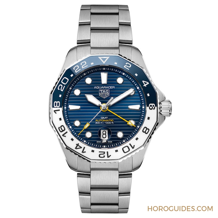 TAG HEUER - 藍白陶瓷圈！ TAG Heuer Aquaracer Professional 300 GMT兩地時間腕表
