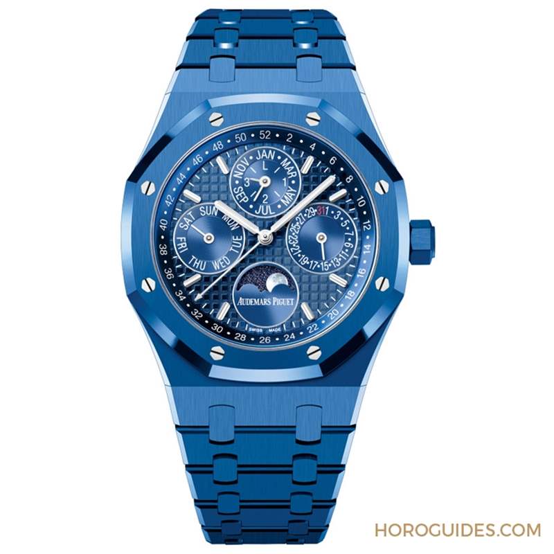 AUDEMARS PIGUET - 愛彼第一只藍色陶瓷表！ 皇家橡樹萬年歷藍色陶瓷鏈帶腕表