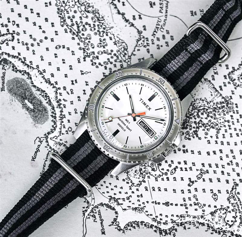 Timex Maritime Sport MS1 帶白色表盤
