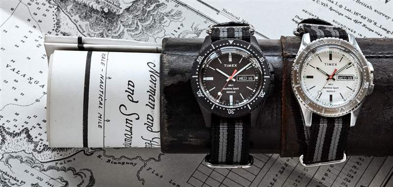 Timex Maritime Sport MS1 黑色和白色版本