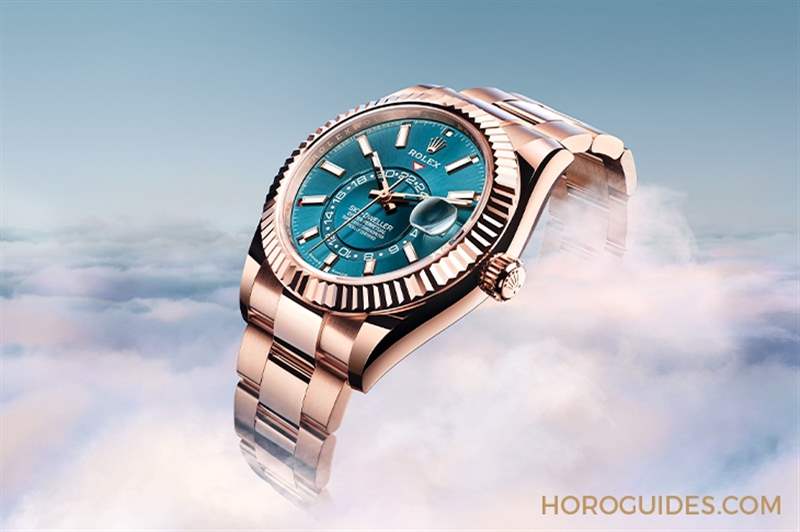 ROLEX - 勞力士天行者Sky-Dweller半金材質(zhì)推出薄荷綠新色，玫瑰金材質(zhì)搭配專屬藍(lán)綠色表盤