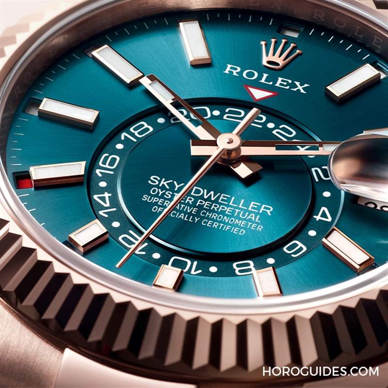 ROLEX - 勞力士天行者Sky-Dweller半金材質(zhì)推出薄荷綠新色，玫瑰金材質(zhì)搭配專屬藍(lán)綠色表盤