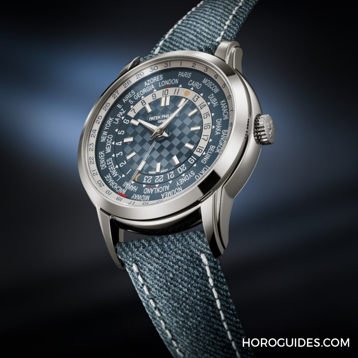 PATEK PHILIPPE - 首創(chuàng)日期顯示與當(dāng)?shù)貢r(shí)間同步，新一代世界時(shí)間腕表｜PATEK PHILIPPE Ref. 5330G-001藍(lán)灰面