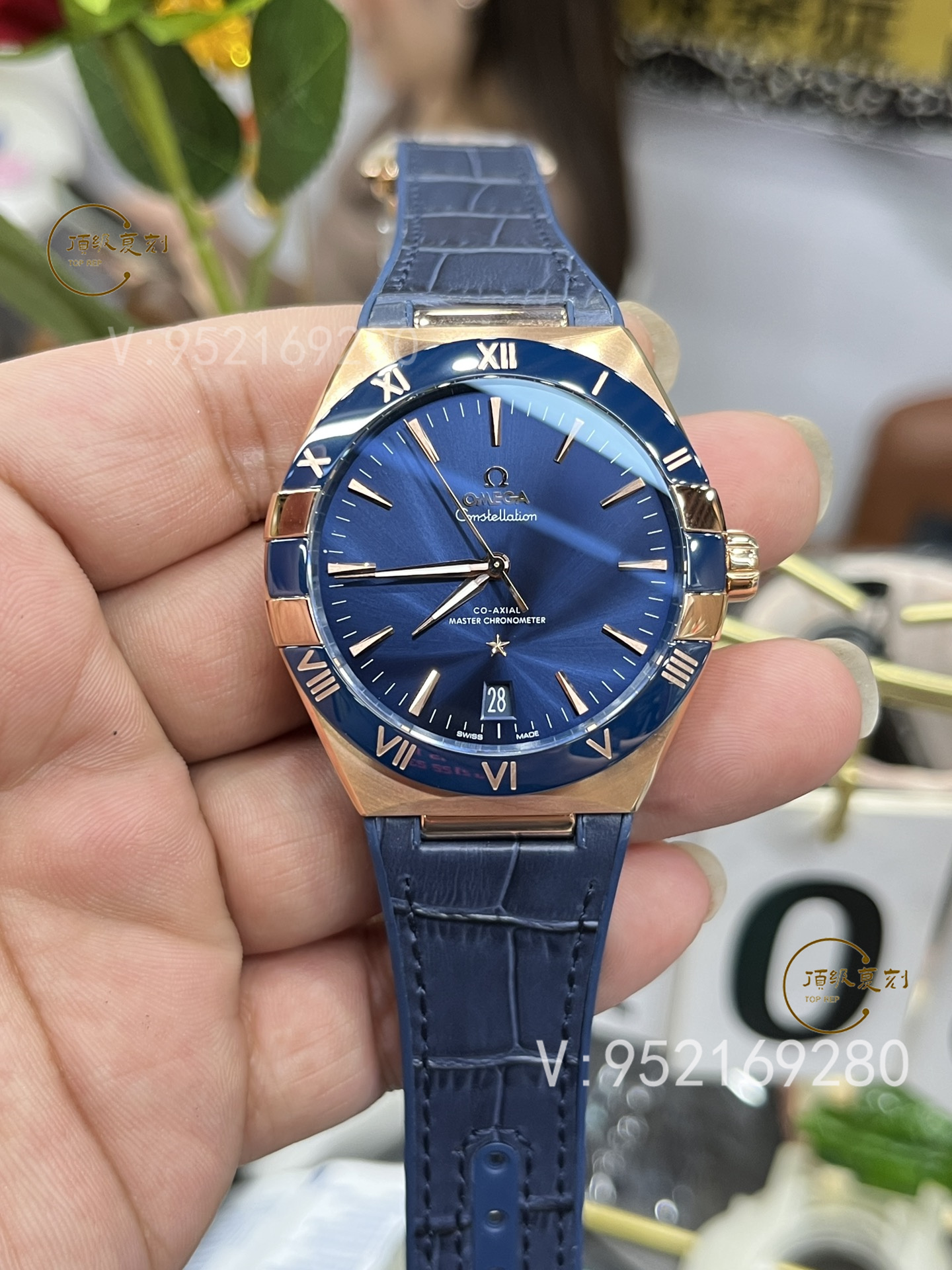 SBF廠VS廠歐米茄星座系列41毫米間玫瑰金藍(lán)盤細(xì)節(jié)怎么樣